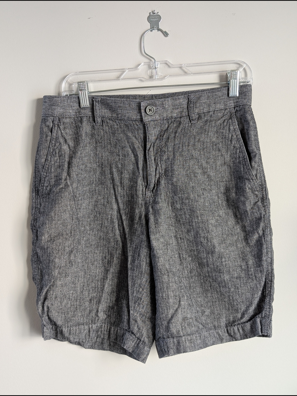 Marc Anthony Gray Linen Cotton Blend Shirts Size 32 Summer Beach Coastal Slub